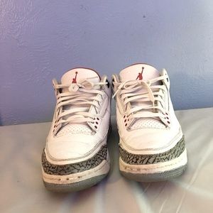 Jordan 3 Hall Of Fame, size 12 in mens, Red-Grey